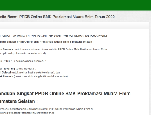 Website PPDB Online SMK Proklamasi Muara Enim